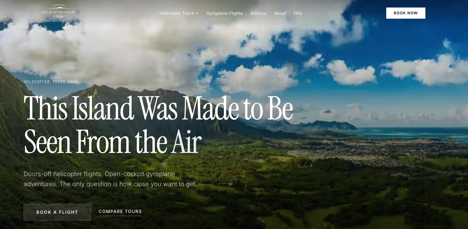 Helicopter Tour Oahu website