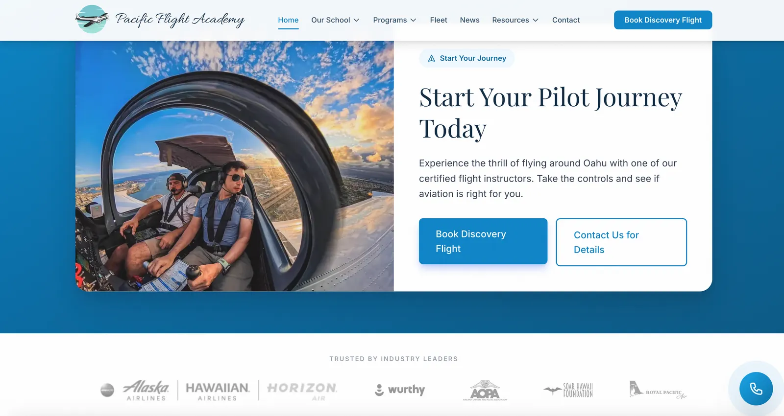 Pacific Flight Academy website
